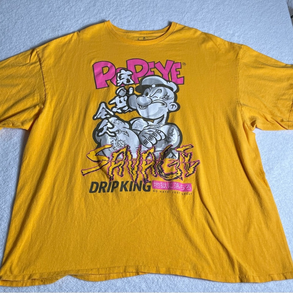Yellow Popeye Graphic T-Shirt